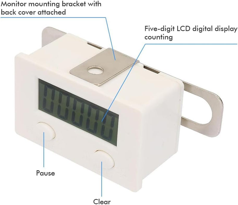 [Australia - AusPower] - DEWIN Digital Counter, 5-Digit 0-99999 Electronic Counter LCD Digital Electronic Counter Punch, Magnetic Induction Counter, Proximity Switch 