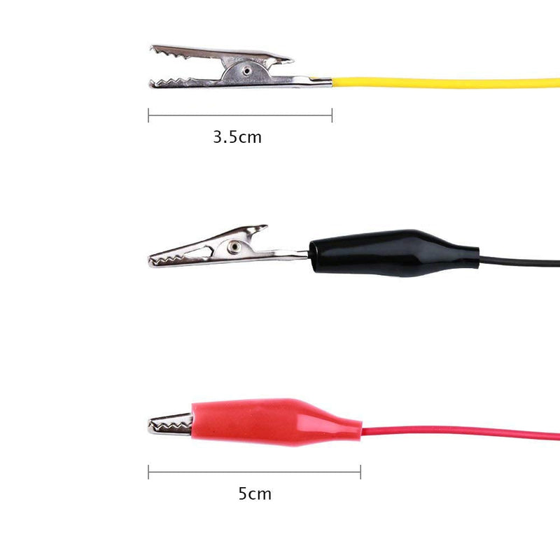 [Australia - AusPower] - ELEGOO 30 Crocodile Clips with Cable Test Lead Set with Grab Clips 50 cm 28AWG 