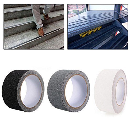 2" x 16' Roll Rubberized Anti Slip Safety Tape Non Skid Stair Step Grip Boat (Grey) 2" x 16' grey
