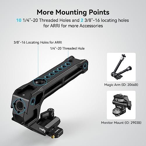 SmallRig Lightweight NATO Top Handle for DSLR Camera Cage - 4345 hanle with nato rail