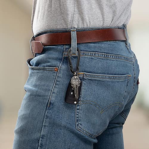 [Australia - AusPower] - M4 Spring Snap Hook Carabiner Clip 1.57 Inch Heavy Duty Snap Hooks Quick Link for Camping, Hiking, Outdoor and Bird Feeders & Dog Leash (20 Pcs), Black 