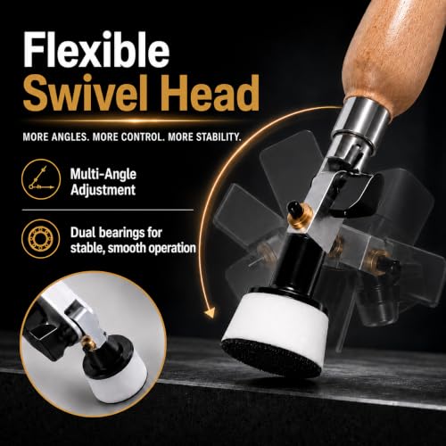 Bowl Sander Kit, Wood Lathe Sanding Tool with 50 Sanding Discs, 1&2 Inch Curved Surface Sander, Hand Held Bowl Sander for Woodturning, Bowls & Curved Woodworking