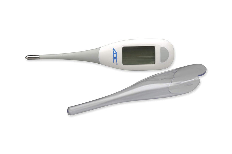 [Australia - AusPower] - ADC Fast Read Digital Thermometer, Flexible Tip and Large Quick Read LCD Display with Color-coded Backlighting , White - 418N 