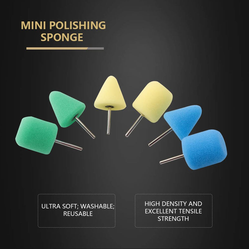 [Australia - AusPower] - Mini Buffing Polishing Pads, 30Pcs Mini Detail Polishing balls Use On Rotary Tools,Cordless electric drill, Small area Polisher Tool for Tight Area Detailing Polishing Waxing And Sealing Glaze -MNPC30 30Pcs DETAIL POLIHSING SETS 