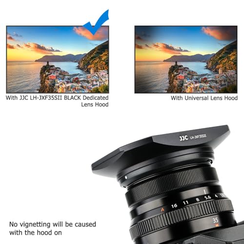 JJC Metal Lens Hood Shade for Fuji XF 35mm F2 R WR, XF 23mm F2 R WR Lens For XF 35mm f2 & XF23mm f2 Lens