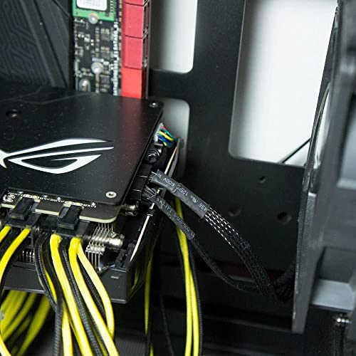 Gebildet 4 x 4 Pin PWM Fan Extension, Power Cable, Connection Housing, Male to Female, for Computer, Compatible with 4-Pin and 3-Pin PWM Fans (42 cm) PWM (1 to 1) 42 cm