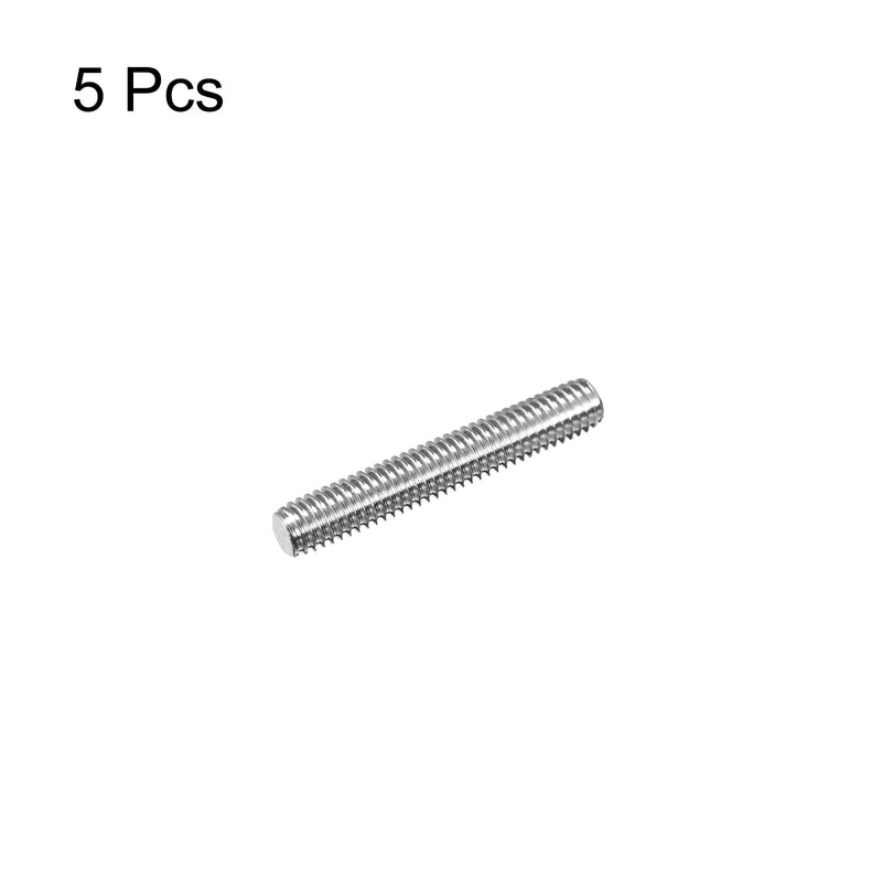 MECCANIXITY Fully Threaded Rod M6 x 35mm 1mm Thread Pitch 304 Stainless Steel Right Hand Threaded Rods Bar Studs 5 Pack