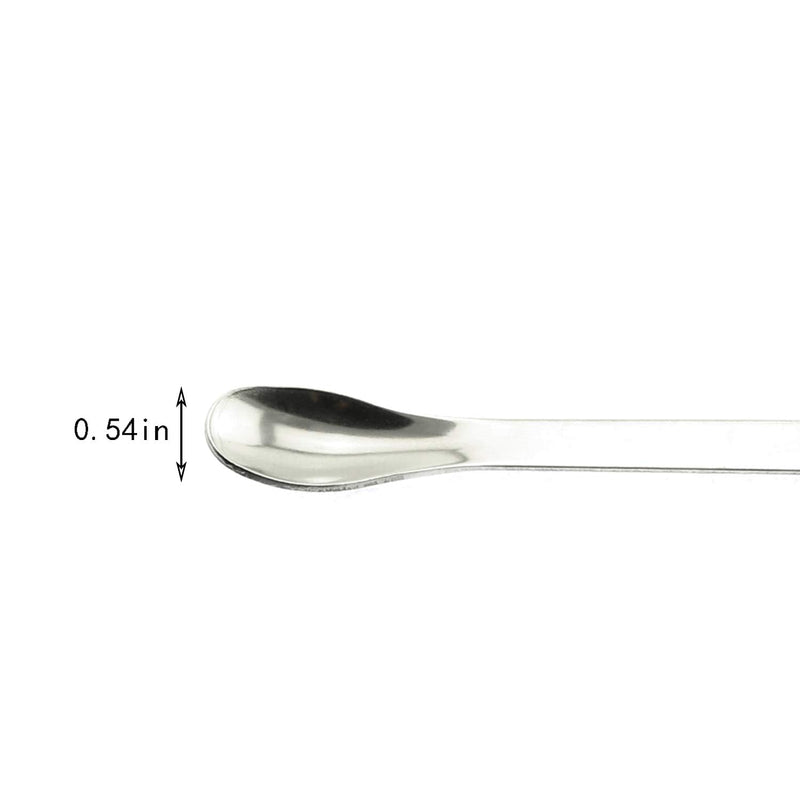 [Australia - AusPower] - Maxmoral 1 Set Stainless Steel Micro Lab Sampling Scoop Spatulas Combination Reagent Spoon Laboratory Supplies (Pack of 4) 