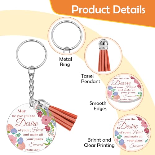 Ximalun Christian Keyring Gifts Bulk Bible Verse Acrylic Keyring Religious Scripture Gifts for Women Inspirational Church Gift for Women Christian Birthday Easter Christmas