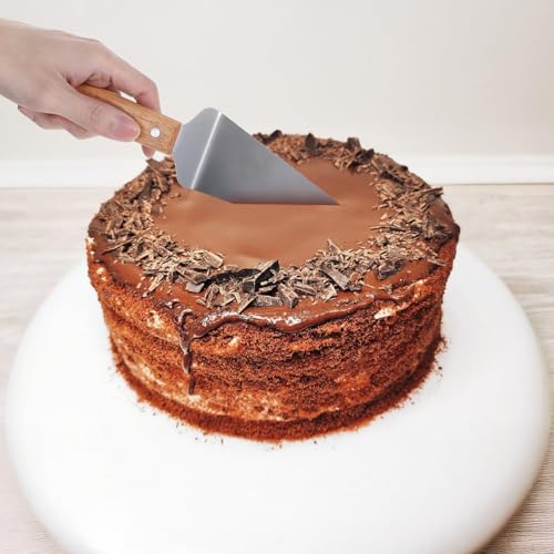 12 Pcs Pizza Server Spatula Pie Servers Spatula With Wooden Handle Shovel Stainless Suitable For And Easy to Grip Pizza Spatula Pie Knife Cake Servers