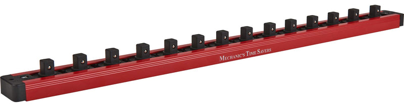 Mechanic's Time Savers Lock-A-Socket Tool Organizer: Magnetic Locking Socket Rack, 3/8" Drive Sockets Red (Pack of 1)