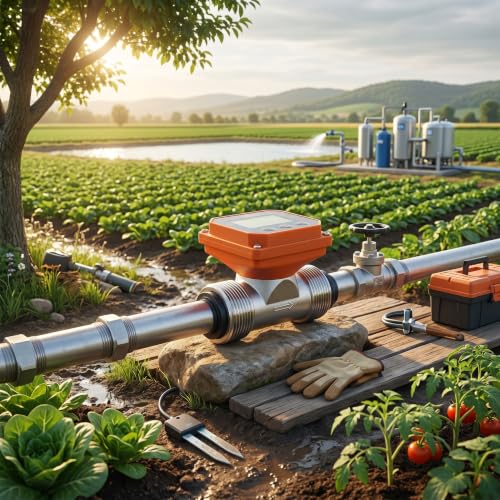 Digital Water Meter Stainless Steel Flow Sensor Acid Alkali Resistant Water Meter Water Meter Water Meter for Garden Hose Irrigation of Farmland