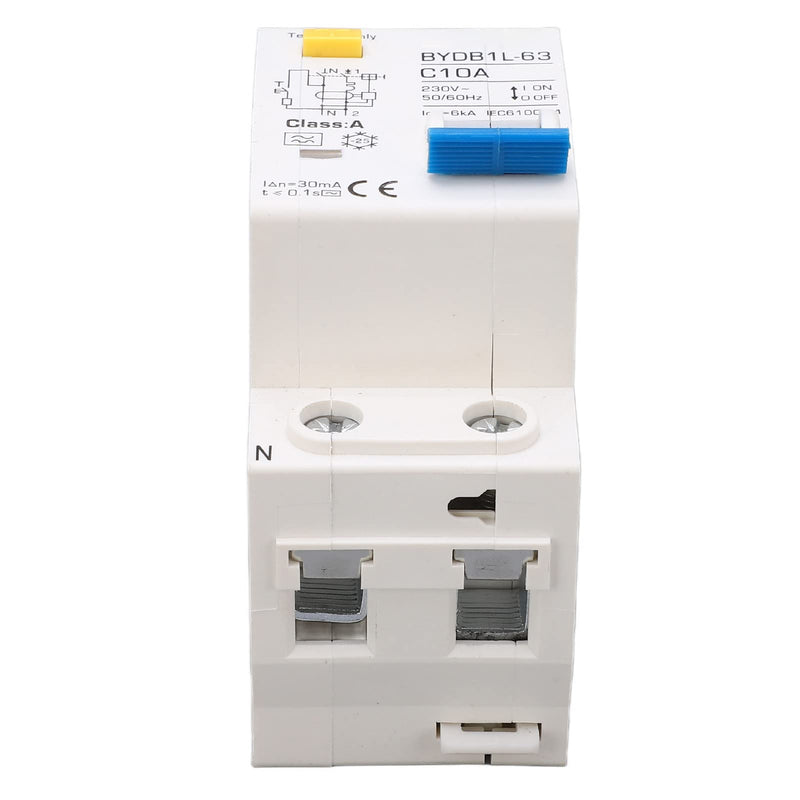 [Australia - AusPower] - Fi Circuit Breaker AC 230 V 30 mA C10 1P+N Circuit Breaker Hat Rail Leakage Protection Overload Protection Residual Current Device FI/LS Switch Circuit Breaker 10A 