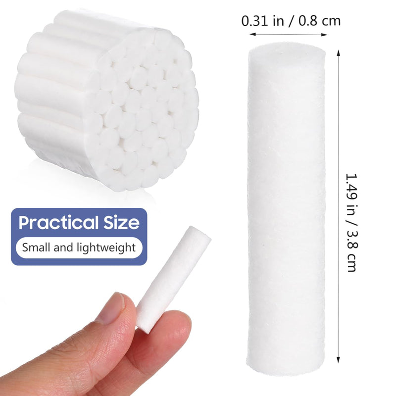 Sewroro Pack of 5 cotton rolls, 8 x 38 mm large swabs, hemostatic cotton rolls for oral hygiene, eg for dental procedures, for breastfeeding nosebleeds and self-cleaning.