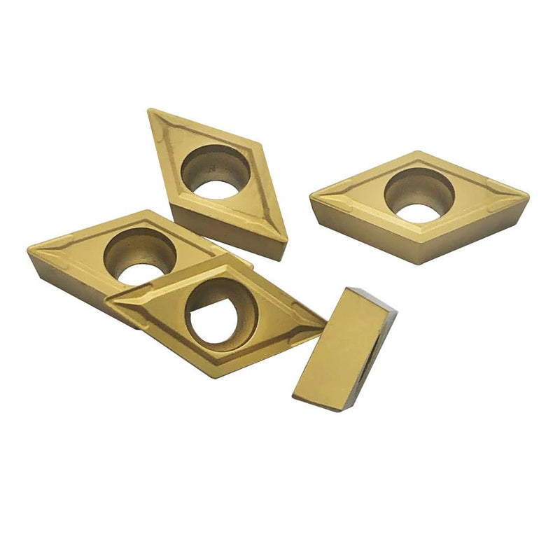 [Australia - AusPower] - Cutting Tools Indexable Inserts Carbide Turning Inserts DCMT11T304(DCMT32.51),DCMT Inserts CNC Lathe Replacement Cutters for Indexable Lathe Turning Tool Holder,10 Pieces/Pack Yellow 