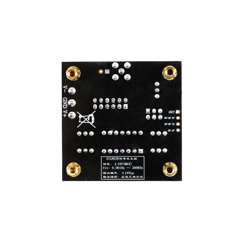 ICL8038 Low Frequency Signal Generator Module 0.001Hz–300kHz Sine/Triangle/Square Wave ±50ppm/°C Drift 0.1% Linearity 0–70°C Operating Temp