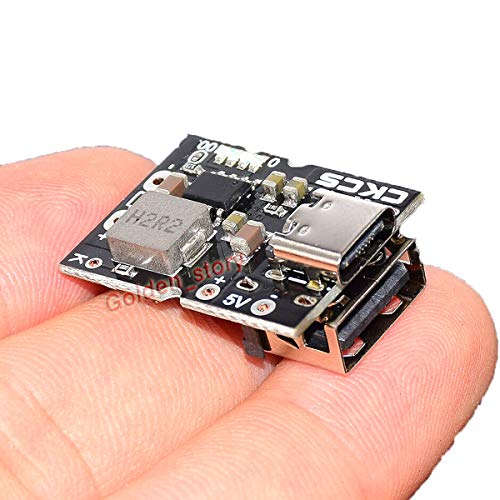 Pack of 5 5V2A Type C USB Boost Step Up Power Supply Module High Precision Lithium Battery Charging Protection Converter Boost Integrated Discharge Module with One String and Two Protection Functions