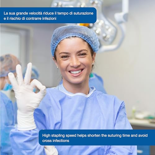 Gima - Sterile disposable skin sewing machine, stainless steel stitches - 5 pieces