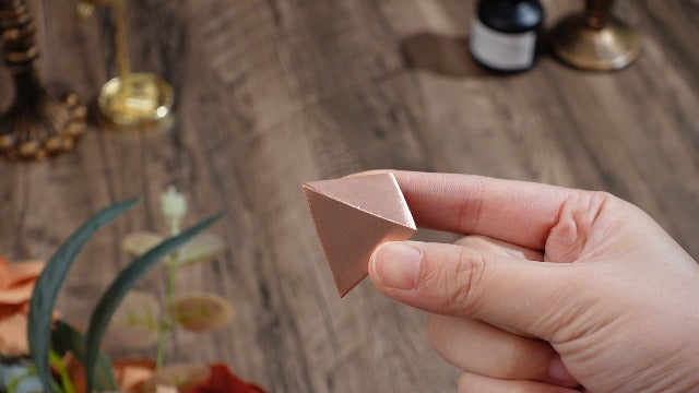 Lineshading Solid Copper Pyramid Purple Gold Giza Shaped for Meditation 1.25 Inch Meditation Pyramid for Balancing Reiki Chakras, Healing Body, Focused Recharging Positive Energy in Home Office