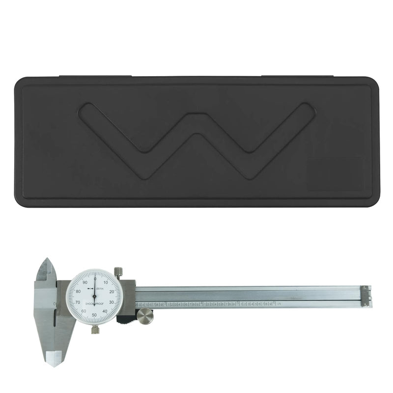 [Australia - AusPower] - Dial Caliper Shockproof Dial Caliper Precision Caliper with Watch 0-6" Range, 0.001 Resolution 6 Inch with 0.001" Precision Calipers 4-Way Measurement with Plastic Case 