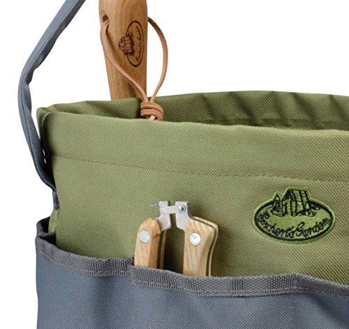 Esschert Design gray round garden tool bag for organizing gardening tools