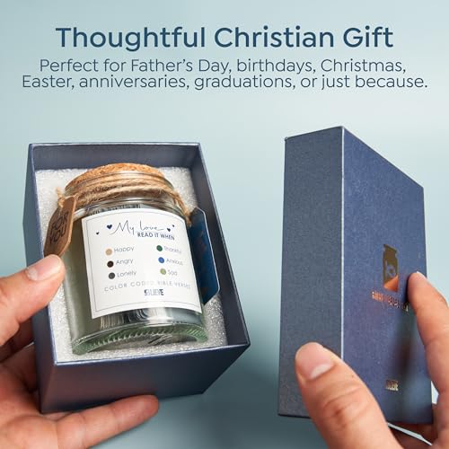 BLIEVE Read Me When Bible Verse Jar For Men Men-Navy Blue