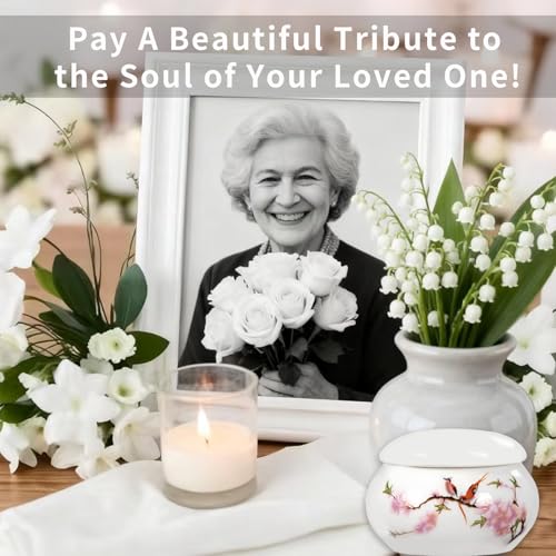 Small Cremation Jewelry for Ashes,Urns for Human Ashes Keepsake,Perfect Tribute Gift for Human or Pet Ashe(Natural Ceramics)