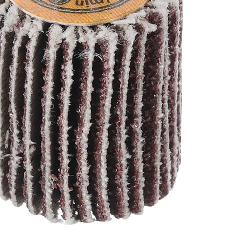 QUARKZMAN 20 mm Lamellar Sanding Heads Mounted on Shaft Sandpaper Sanding Disc 80 Grits Pack of 15 20mm