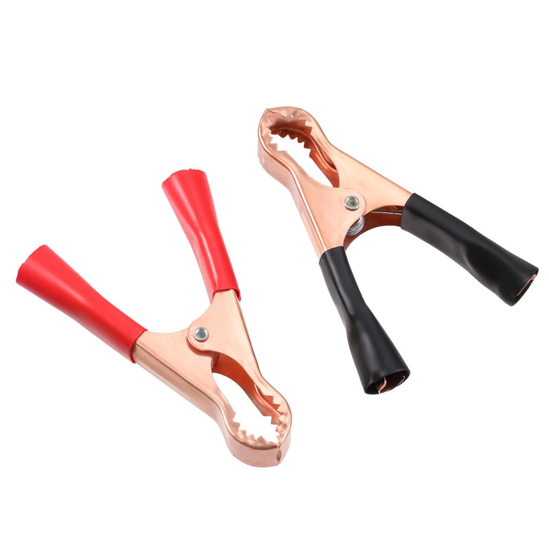 [Australia - AusPower] - 6 Pcs 50A Insulated Alligator Clips Metal Alligator Clips Black & Red Heavy Duty Battery Charger Clamps Metal Spring Clips for Loading Truck Car Battery Electric Test 