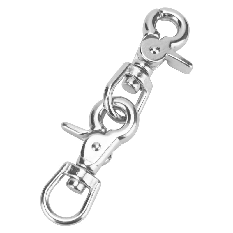 [Australia - AusPower] - 4 Pack 2.8 Inch Trigger Snap Hooks, 360 Degree Swivel Lobster Clasps, Stainless Steel 316 Scissor Snap Lobster Claw Clips for Flag Pole, Pet Leash, Camera Straps, Cages 