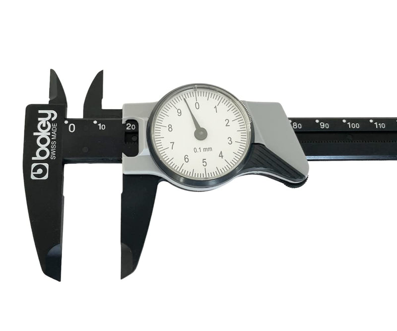 [Australia - AusPower] - Precision Plastic calliper Gauge with Analogue Clock 0-150 mm for Watchmakers 