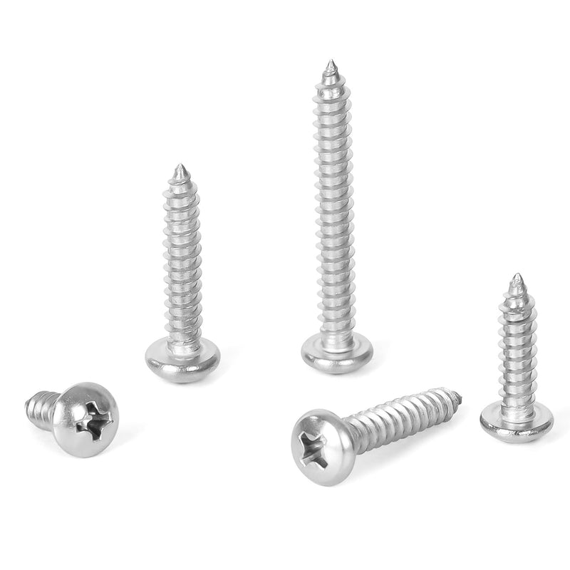 [Australia - AusPower] - #6 x 3/8" Pan Head Sheet Metal Screws, Self Tapping Screw, Phillips Drive Wood Screw, Stainless Steel 304, 150 PCS #6 x 3/8" 