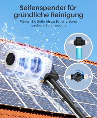 Electric Solar Panel Cleaning Brush Head, Scrubber Brush Accessories