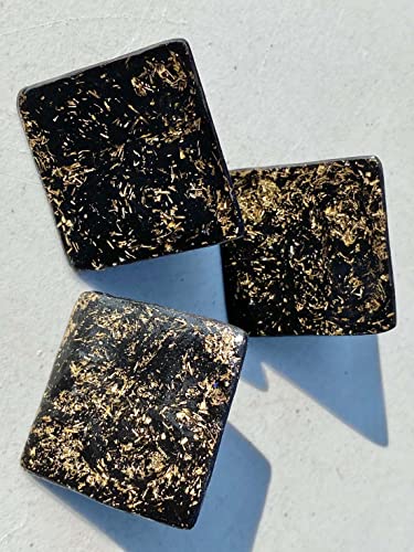 3 Black Iron Oxide Small Pyramids Orgone Generator Energy Accumulator Perfect Gifting Tool! Made Using Advance Harmonics Orgonite Many Beautiful Ingredients!