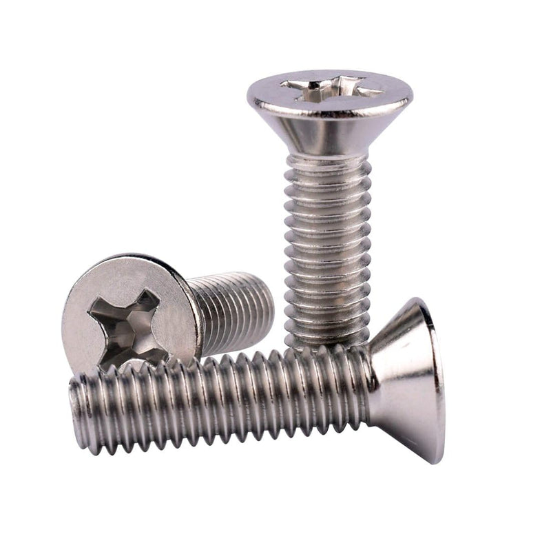 [Australia - AusPower] - #10-32 x 3/8" Phillips Flat Head Machine Screws, Stainless Steel 304 (18-8), UNF Thread, Countersunk Head Machine Screws, 40Pcs #10-32 x 3/8" (40Pcs) 