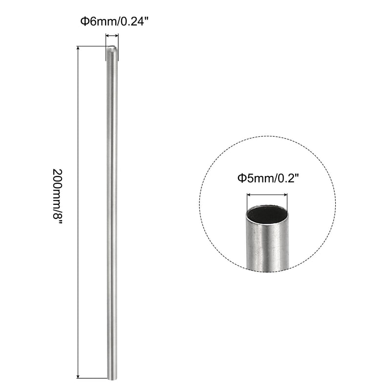 [Australia - AusPower] - PATIKIL Thermowell Pipe Immersion Well 3/16" ID 1/4" OD 8" Stainless Steel 304 for Weldless Thermowell Brewing Thermometer 2pcs 8 Inch 2 