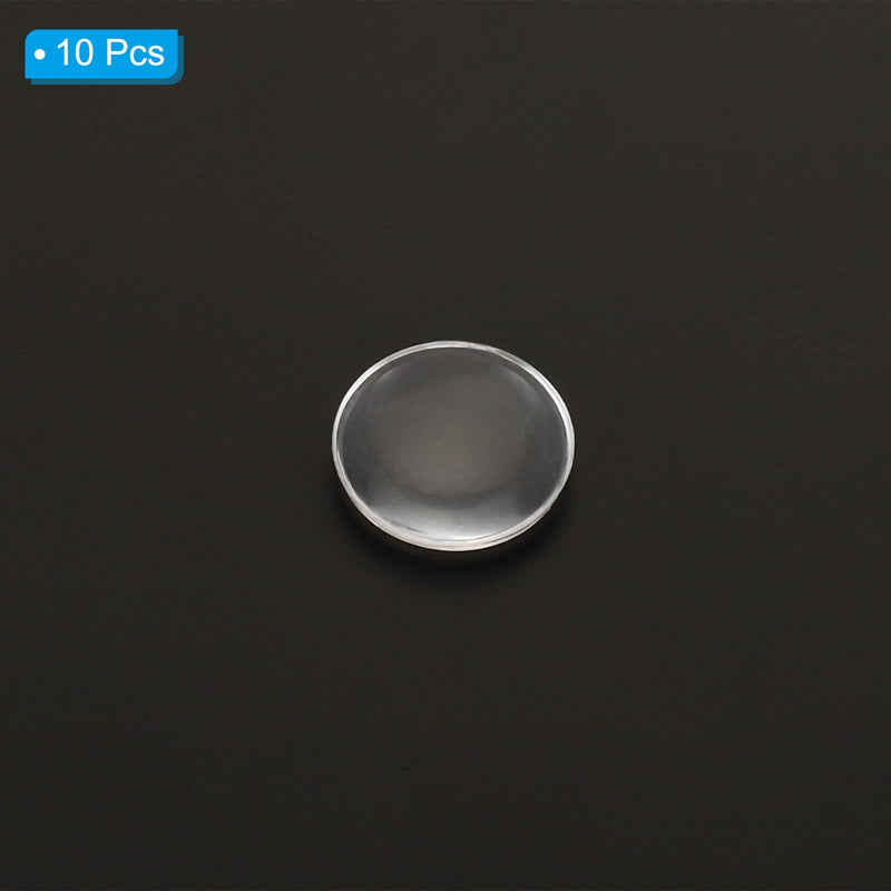 [Australia - AusPower] - PATIKIL Diameter 10mm Double Convex Lens, 10 Pcs Acrylic LED Optical Convex Condenser Lens for Physics Classrooms Labs, Transparent 