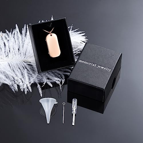 Cremation Jewelry Man’s Stainless Steel Skateboard Pendant Urn Necklace Unique Appearance Pet Cremation Necklace Rose Gold