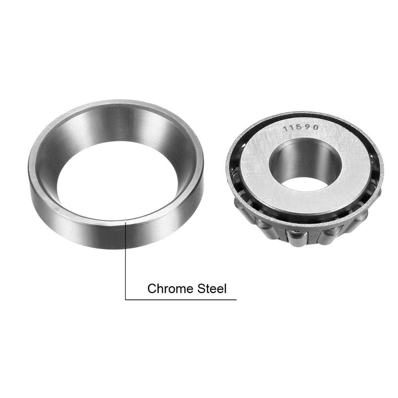 [Australia - AusPower] - uxcell 11590/11520 Tapered Roller Bearing Cone and Cup Set 0.625" Bore 1.6875" O.D. 0.5625" Width 2pcs 