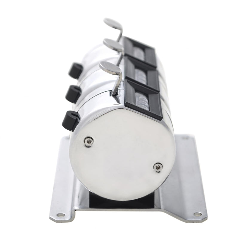 GOGO 3-Unit Metal Tally Counter, Digit Number Desktop Mechanical Counter, Resettable Triple-Unit Bank