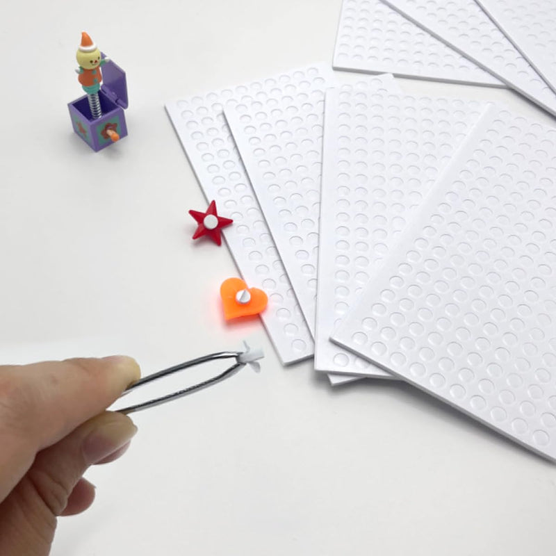 2400 Pieces Foam Dots Double Sided Adhesive, 0.24 Inch Round Sticky Dots Dual-Adhesive 3D Pop Foam Tape for DIY Handmade Craft Office Scrapbook Supplies, 12 Sheets