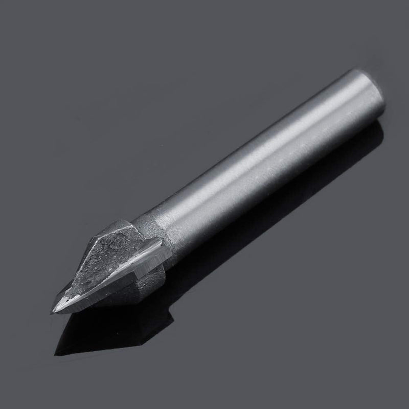 [Australia - AusPower] - Milling Cutter Tungsten Steel CNC Engraving Sharp V-Groove Bit End Mill 60 Degree CNC Milling Cutter 6 mm Shank 10 mm Cutter Diameter Three-Dimensional Sign Manufacturing Engraving Bit Woodworking 