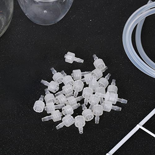 AIEX Luer Lock Connectors Pack of 30 | Transparent Male Luer Lock 1/8 Luer Lock Connector to Syringe Coupling Adapter
