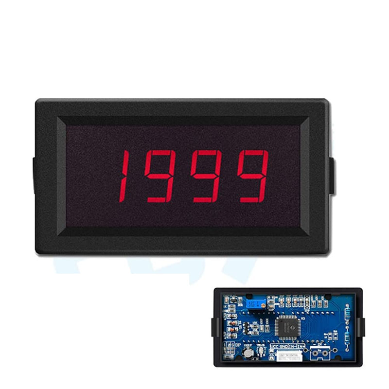 [Australia - AusPower] - Taidacent Digital DC Resistance Measuring Instrument Fixture Resistance Measure Panel Meter (200K Ohm, DC12V with Cover) 