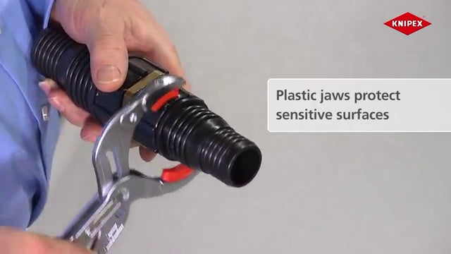KNIPEX 81 11 250 slip-joint pipe gripping pliers with replaceable plastic jaws