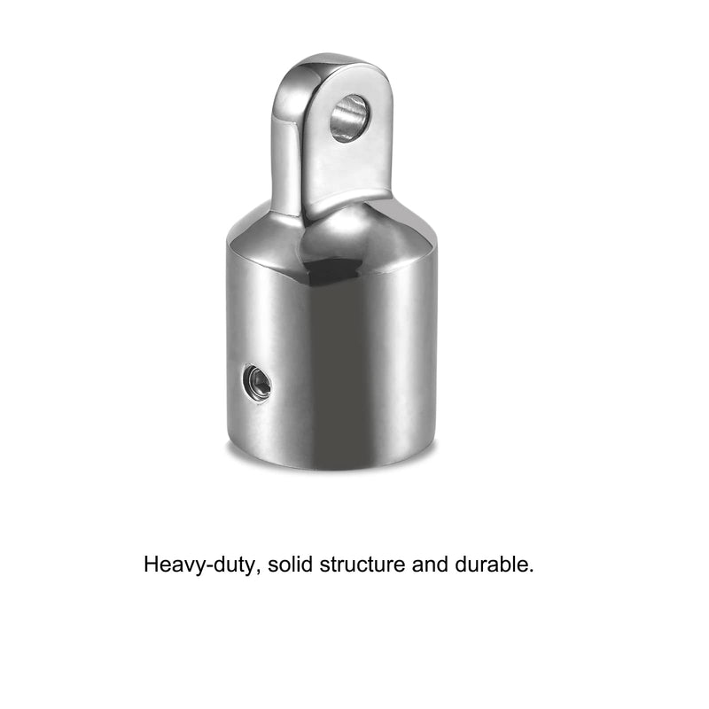TINGZHIGO 2 Pcs 316 Stainless Steel Bimini Top Eye End Cap Fits 3/4" or 7/8" or 1" or 1-1/4" (4 Sizes) Round Tubing, Heavy Duty Marine Bimini Top Fitting Hardware 1-1/4 inch