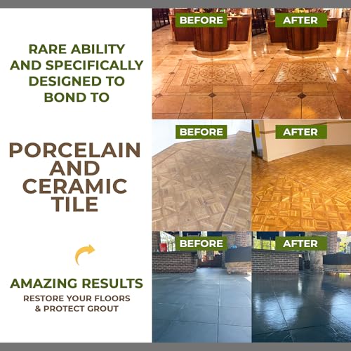 Covertec GlazeGuard Satin Grout Sealer & Tile Sealer for Ceramic & Porcelain – Clear Water-Based 2-Part Polyurethane, Shower & Floor Sealant, 4 oz Sample Kit
