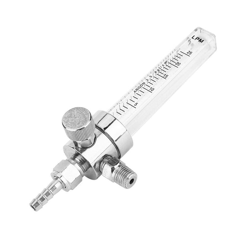 [Australia - AusPower] - Gas Flow Meter, WL-12 Tube Type Copper Chrome Plated Air Gas Flowmeter, NPT 1/4 Inlet Thread, 1-25 m3/h Measuring Range, Oxygen Flow Meter 