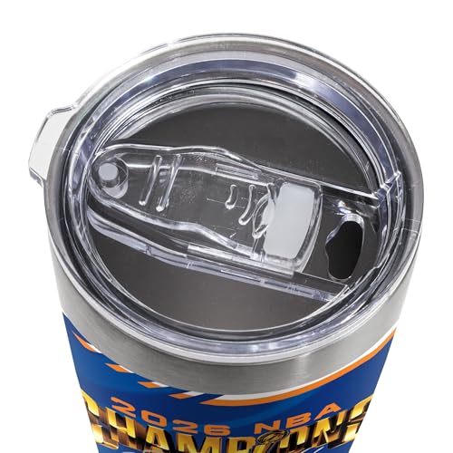 Rico Industries NBA Basketball New York Knicks 2026 NBA Champions 20oz Stainless Steel Tumbler with Lid - Great For Coffee, Tea, Water or Cocktails