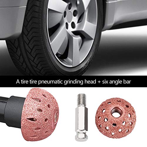 Low Speed Tire Buffer, 1.5" Tire Grinder Tire Buffing Wheel Tire Patch Roller 3/8"-24 Thread with Linking Rod Tire Patch Kit (2Pcs)